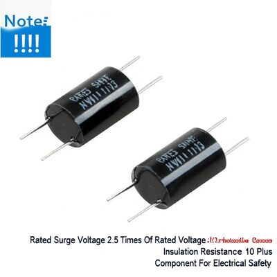 Rating Surge Voltage Rating Voltage'in 2.5 Katı X2 Koruyucu Kondansatör İzolasyon Direnci 10 Plus Elektrik Güvenliği Bileşeni
