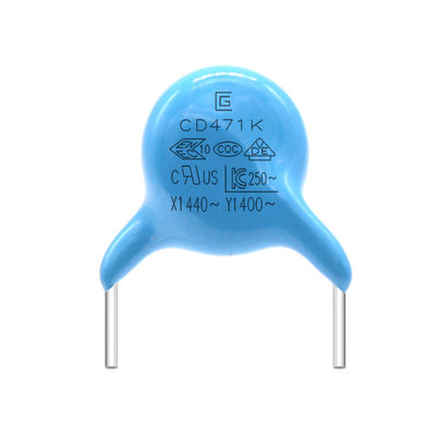 UL Sertifikalı 250VAC Y1 Güvenlik471K/400V Kondensatör 2A-20A Notlu Akım -40°C~85°C Çalışma Sıcağı