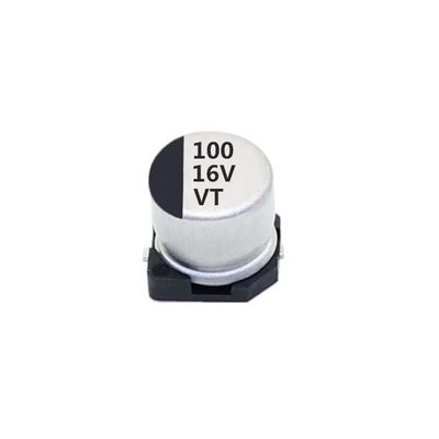 Kararlı Performans 100uf 16v SMD Kondansatör, Elektrolitik Alüminyum Kondansatör