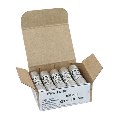 Mükemmel Bisiklet Gücü ve Performansı Cramic Fuse Eaton Bussmann 10 X 38 mm Ferrule Fuse FWC-1A10F