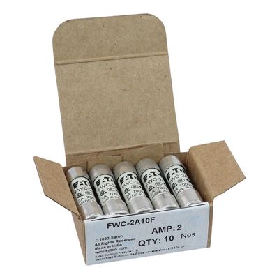 Mükemmel Bisiklet Yürütme Yeteneği ve Performansı Cramic Fuse Eaton Bussmann 10 X 38 mm Ferrule Fuse FWC-2A10F