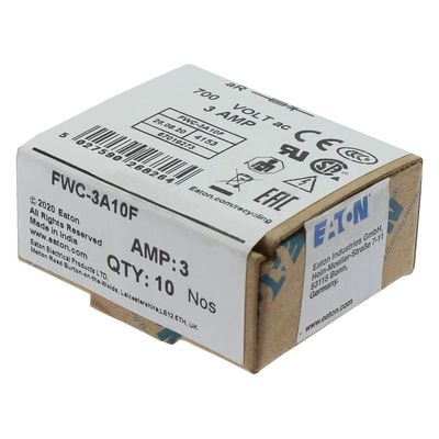 Mükemmel Bisiklet Yürütme Yeteneği ve Performansı Cramic Fuse Eaton Bussmann 10 X 38 mm Ferrule Fuse FWC-3A10F