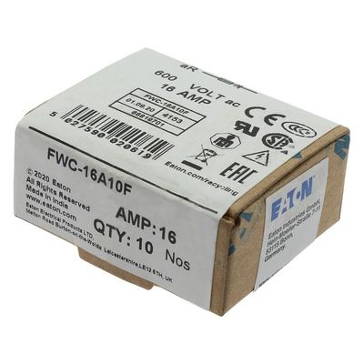 Mükemmel Bisiklet Yürütme Yeteneği ve Performansı Cramic Sigorta Eaton Bussmann 10 X 38 mm Ferrule Sigorta FWC-16A10F