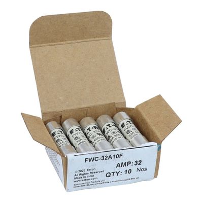 Mükemmel Bisiklet Yürütme Yeteneği ve Performansı Cramic Fuse Eaton Bussmann 10 X 38 mm Ferrule Fuse FWC-32A10F