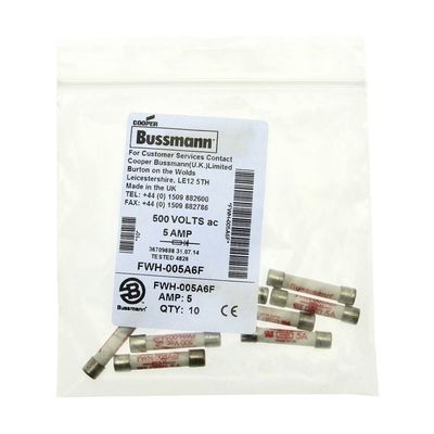 DC Common Bus FWH-005A'nın Korunması İçin Ferrule Sigorta Bağlantıları 6*32mm Boyut